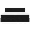 vidaXL Ottoman bed met matrassen 180x200cm fluweel zwart