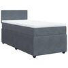 vidaXL Boxspring met matras fluweel donkergrijs 90x190 cm