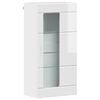 vidaXL Houten Kast Hoogglans wit 50 x 29 x 100 cm Bewerkt hout