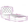 vidaXL Bedframe zonder matras 90x190 cm stof lichtgrijs