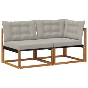 vidaXL Outdoor Midden- en Hoeksalon 2 Stuk Naturel Massief Acaciahout