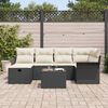 vidaXL Tuin Sofa Set met kussen met opslag 7 pcs Poly riet