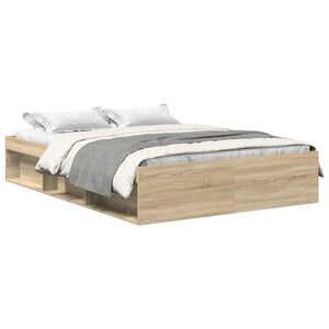 vidaXL Bedframe sonoma eikenkleurig 140x200 cm