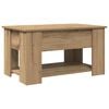 vidaXL Salontafel 79x49x41 cm bewerkt hout artisanaal eikenkleur