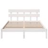 vidaXL Bedframe met hoofdeinde Wit 150 x 200 cm Massief grenenhout