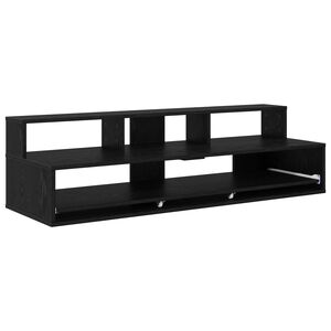 vidaXL studiobureau Zwart eiken 110 x 42,5 x 36 cm Bewerkt hout