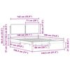 vidaXL Bedframe met Gevoerd Hoofdgedeelte Lichtgrijs 140 x 190 cm