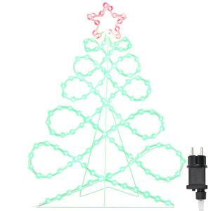 vidaXL Kerstboomvormige lamp 144 LED's Multikleur 78 x 58 cm PVC