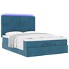 vidaXL Ottoman bed met matrassen en LED's 140x200cm fluweel