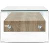 vidaXL Salontafel 98x45x31 cm gehard glas transparant