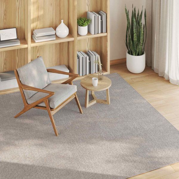 vidaXL Vloerkleden Vierkant LUGO Cr&egrave;me en Taupe 200 x 200 cm Polyester
