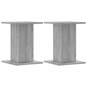 vidaXL Speakerstandaards 2 st 30x30x40 cm bewerkt hout grijs sonoma