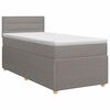 vidaXL Boxspringbed met matras met hoofdeinde Taupe 80 x 200 cm Stof
