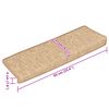 vidaXL Trapmatten 15 st 65x21x4 cm lichtbruin met rechthoekige rand