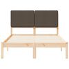 vidaXL Bedframe met Gevoerd Hoofdgedeelte Taupe 120 x 190 cm