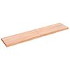 vidaXL Wastafelblad 140x30x(2-4) cm behandeld massief hout lichtbruin