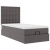 vidaXL Ottoman bed met matras en LED's 100x200cm kunstleer grijs