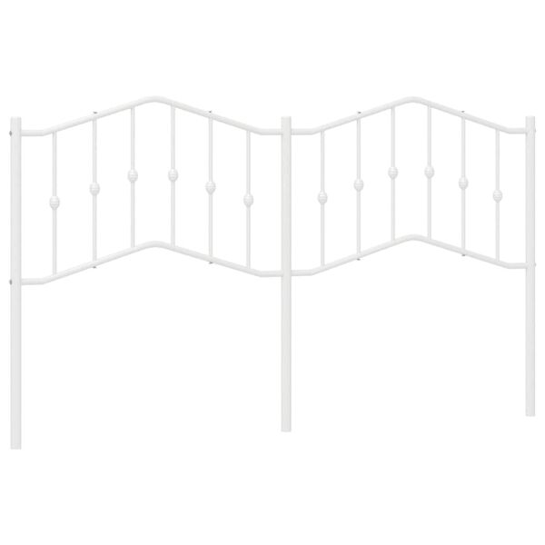 vidaXL Vervangend hoofdbord 180 cm metaal wit
