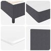 vidaXL Boxspring bed Donkergrijs en Wit 193 x 144 x 128 cm