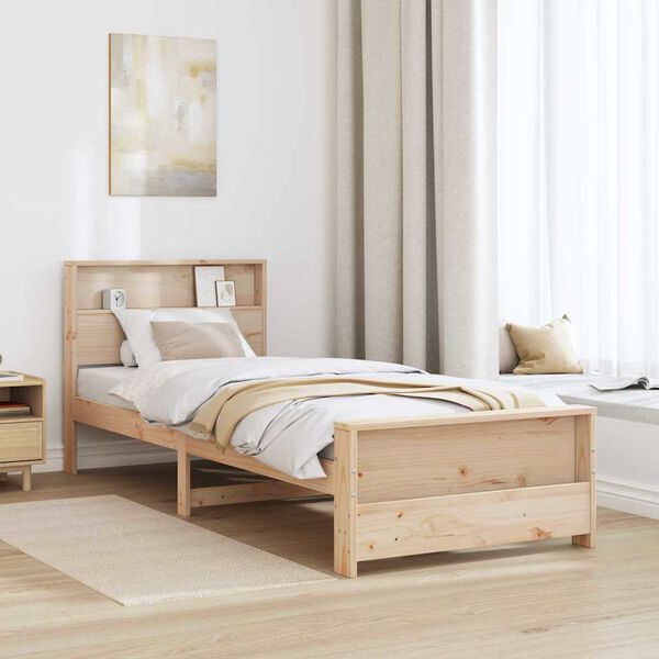 vidaXL Bedframe met hoofdeinde Bruin 80 x 200 cm Bewerkt hout