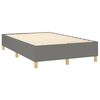 vidaXL Boxspring met matras stof donkergrijs 120x200 cm