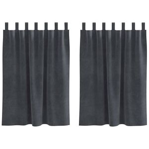 vidaXL Gordijnen 2 st Lichtgrijs 140 x 140 cm fluweel
