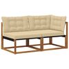 vidaXL 7 st Outdoor Midden- en Hoeksalon Massief Acaciahout Naturel