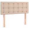 vidaXL Boxspring met matras kunstleer cappuccinokleurig 80x200 cm