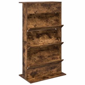 vidaXL Tijdschrift Rek Gerookt eiken 70 x 41 x 126 cm Bewerkt hout
