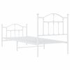 vidaXL Bedframe met hoofd- en voeteneinde metaal wit 90x190 cm