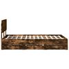 vidaXL Bedframe met lade Gerookte Eik 135 x 190 cm Geconstrueerd hout