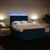vidaXL Boxspring met matras fluweel blauw 140x200 cm