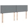 vidaXL Boxspring met matras stof lichtgrijs 200x200 cm