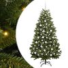 vidaXL Kunstkerstboom 180 cm 300 LED's Warmwit PVC en staal Groen