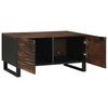vidaXL Salontafel Bruin en zwart 80 x 50 x 40 cm Massief acaciahout