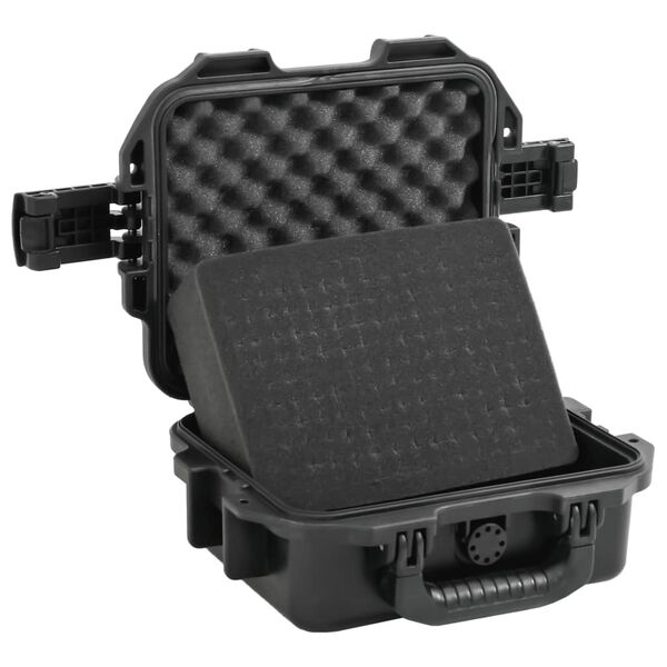 vidaXL Flightcase draagbaar 30x24,5x12,5 cm PP zwart