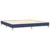 vidaXL Boxspring met matras en LED stof blauw 200x200 cm
