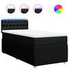 vidaXL Boxspring met matras stof zwart 100x200 cm
