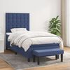 vidaXL Boxspring met matras stof blauw 80x200 cm
