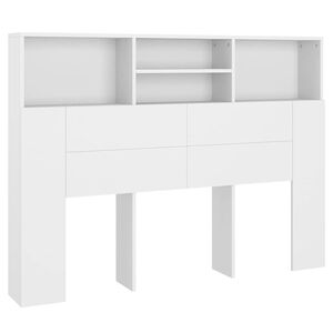 vidaXL Hoofdbordkast Wit 140x19x103,5 cm