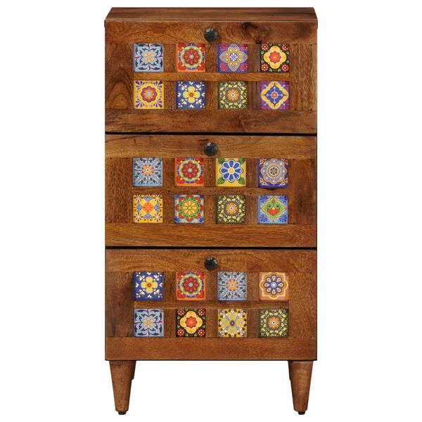 vidaXL Dressoir Walnotenhout 40 x 33 x 75 cm Massief Mango Hout