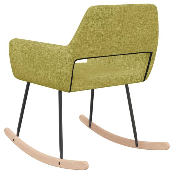 vidaXL Schommelstoel stof groen