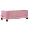 vidaXL Kinderbank 80x45x30 cm fluweel roze