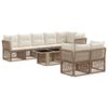 vidaXL Tuinbankenset 8 st Beige poly rattan