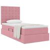 vidaXL Opslag bed met matras met matras Roze 100 x 200 cm Fluweel