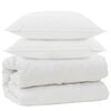 vidaXL Dekbed met Kussens met kussen 3 pcs Wit Microvezel