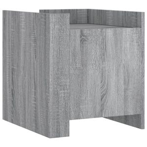 vidaXL Nachtkastje 45x50x50 cm bewerkt hout grijs sonoma eikenkleurig
