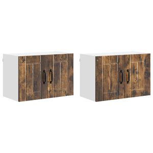 vidaXL Keukenwandkasten Lucca 2 pcs Gerookt eiken 60 x 31 x 40 cm