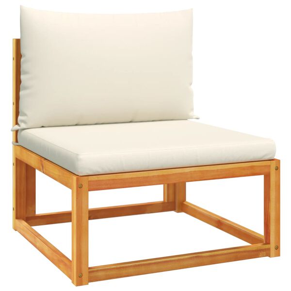 vidaXL 6-delige tuinbankset met kussens acaciahout & touw