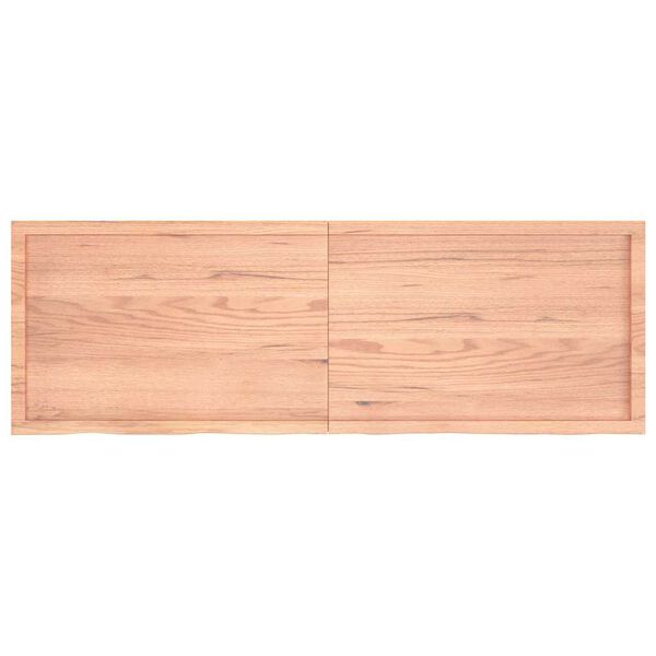 vidaXL Wastafelblad 180x60x(2-6) cm behandeld massief hout lichtbruin